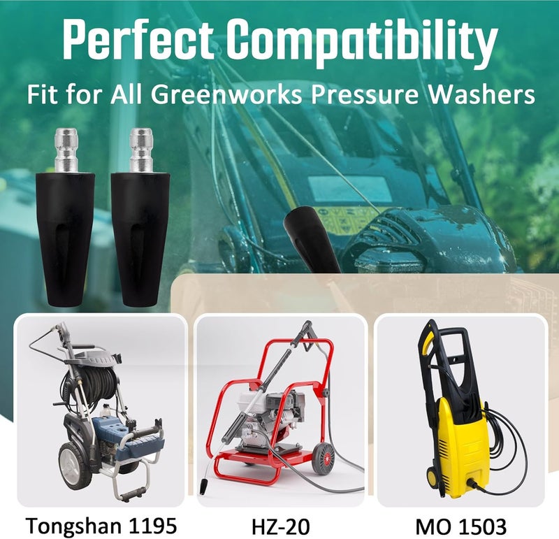Gfdoso 2 Pcs 2000 PSI Turbo Nozzle Pressure Washer Replacement for Greenworks 5201402, 1/4-Inch Quick Connect, Rotary Pressure Washer Nozzle - Image 4
